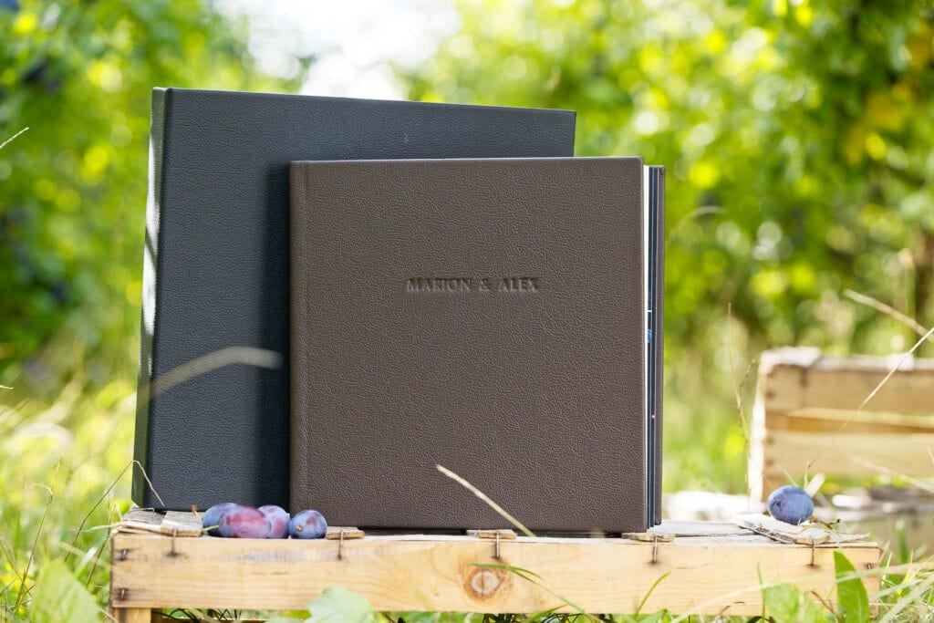 real leather wedding album