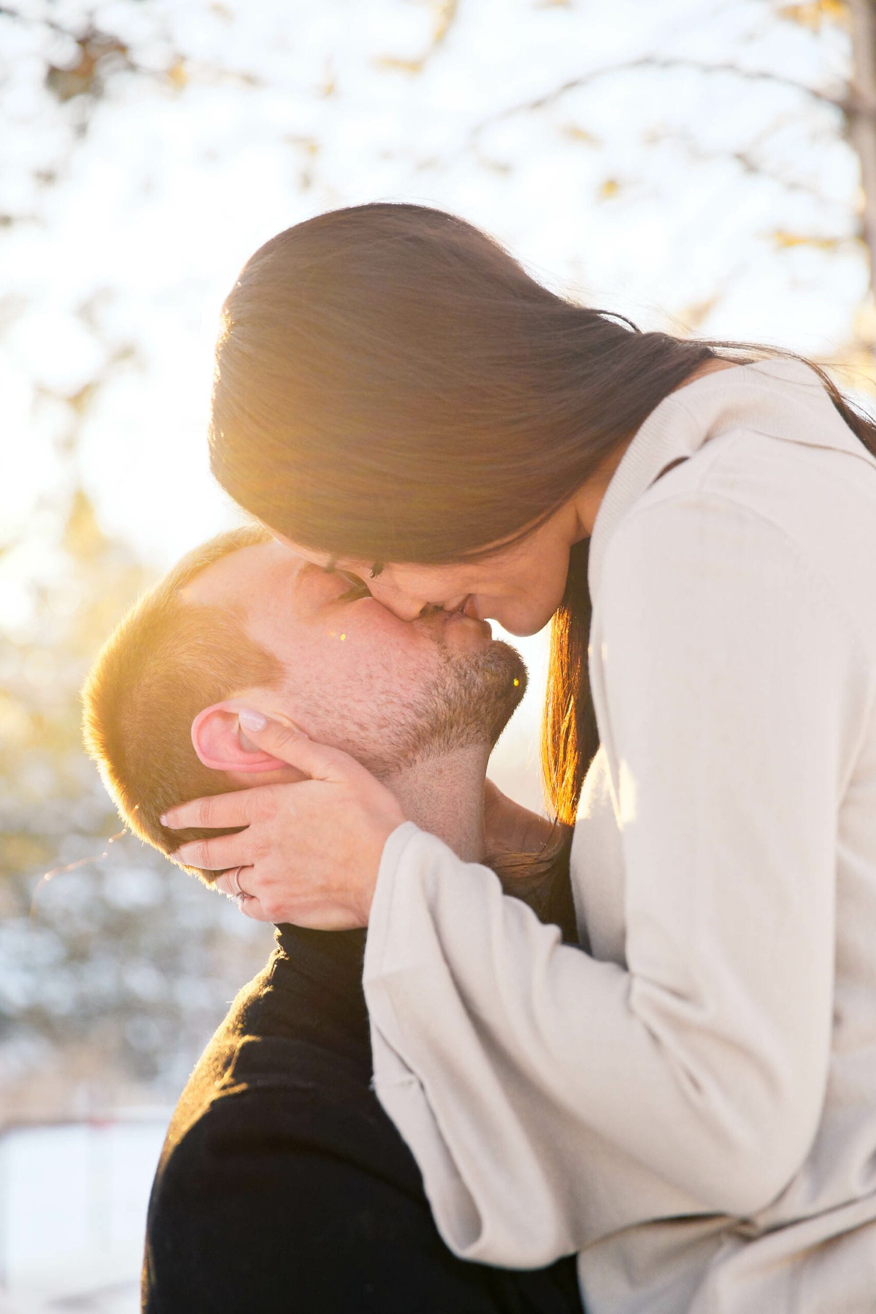 engagement session rochester mn snow