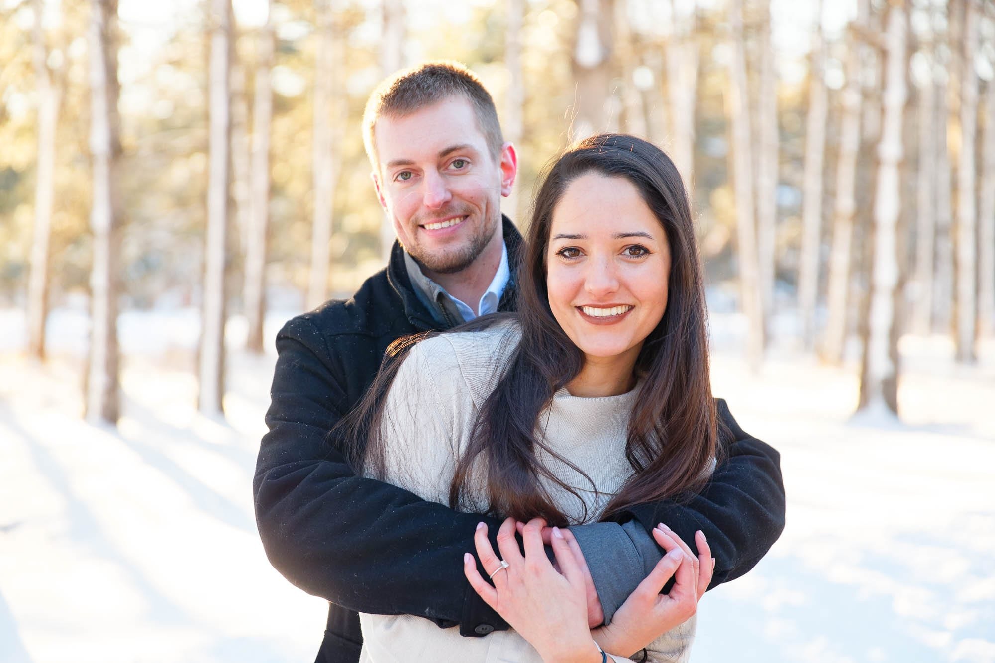 engagement session rochester mn snow