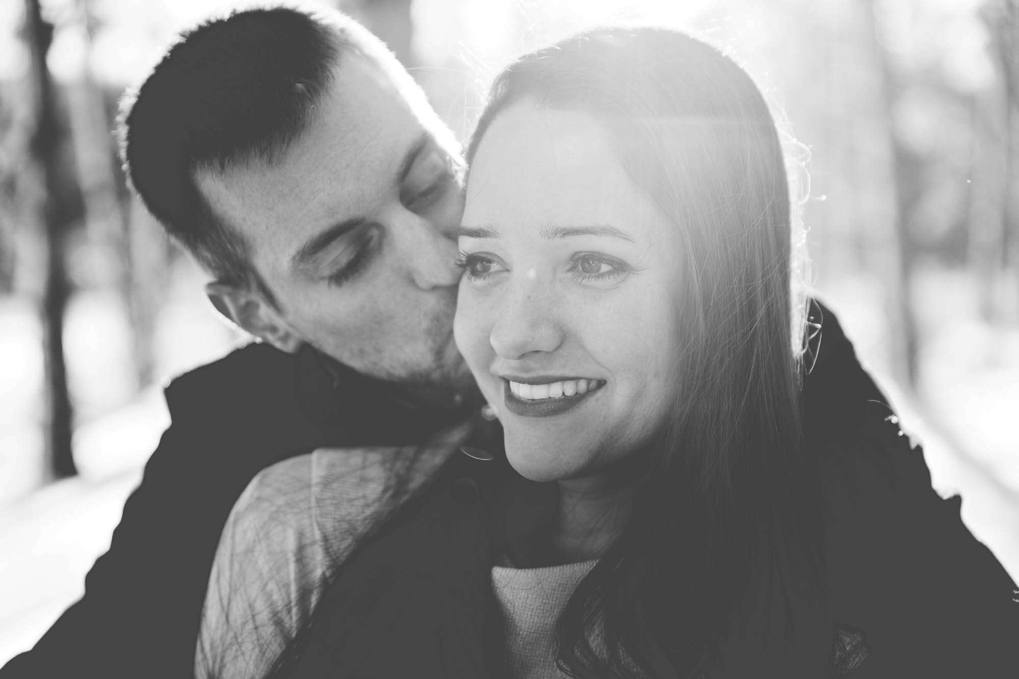 engagement session rochester mn snow