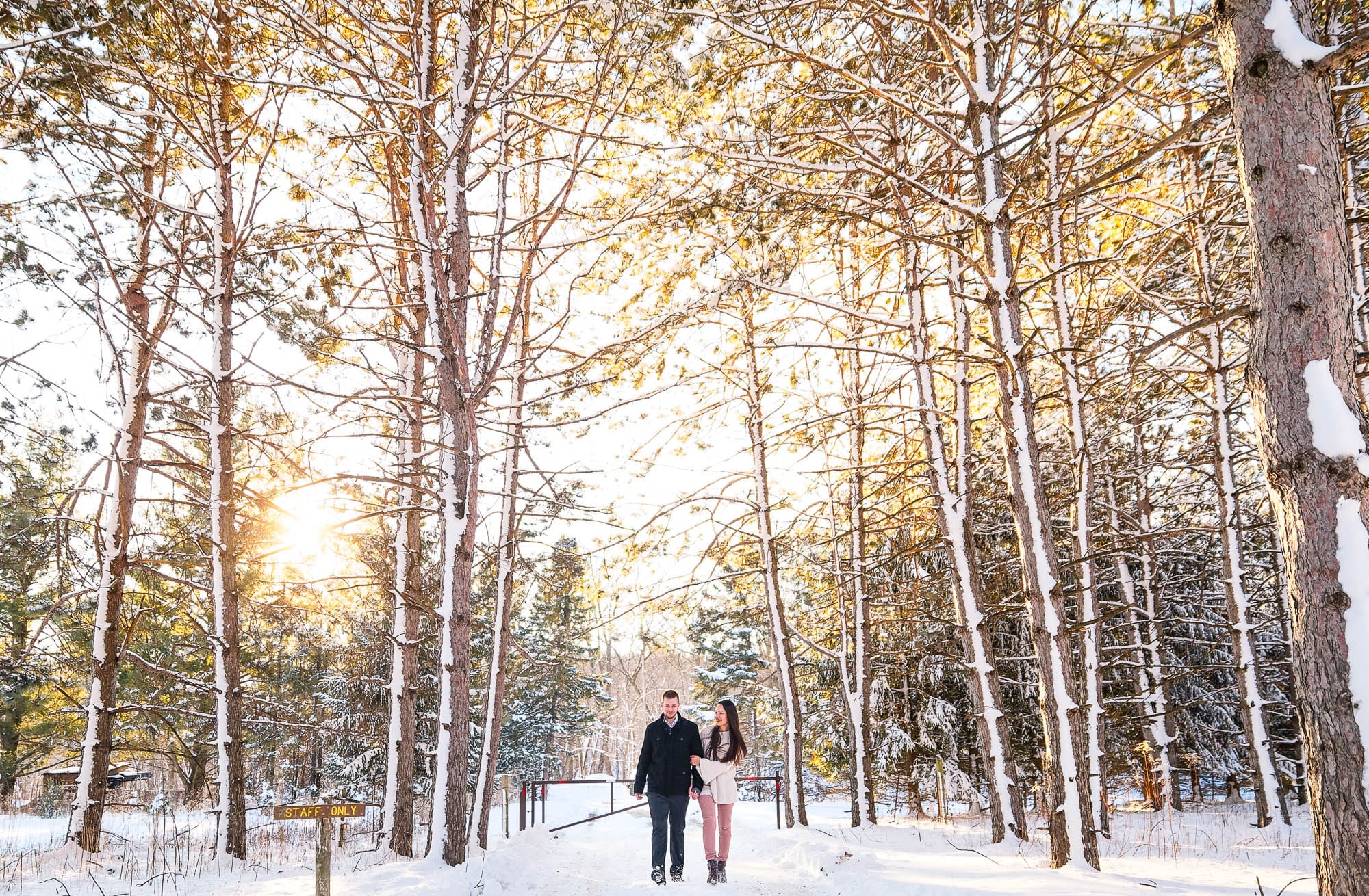 engagement session rochester mn snow