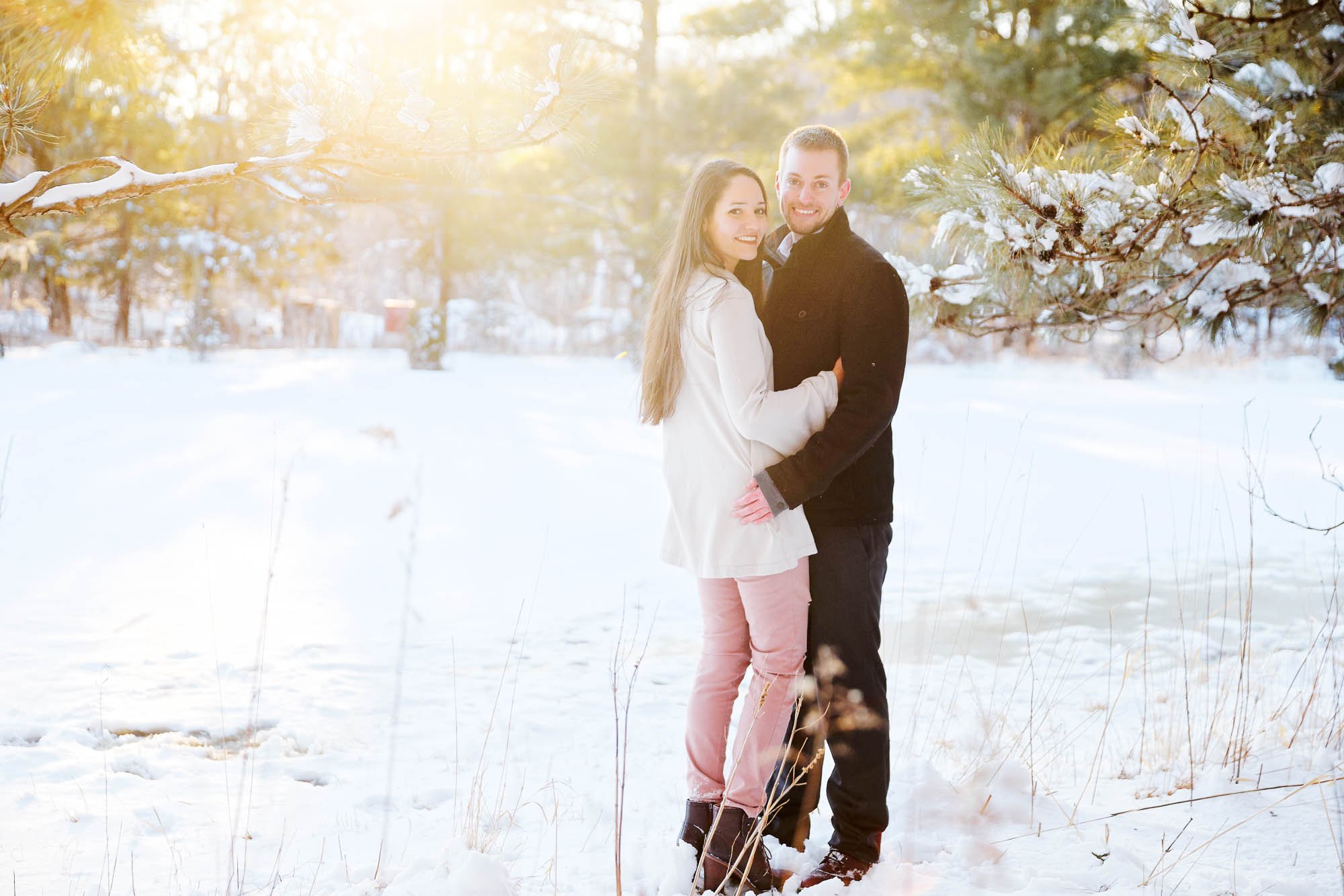 engagement session rochester mn snow