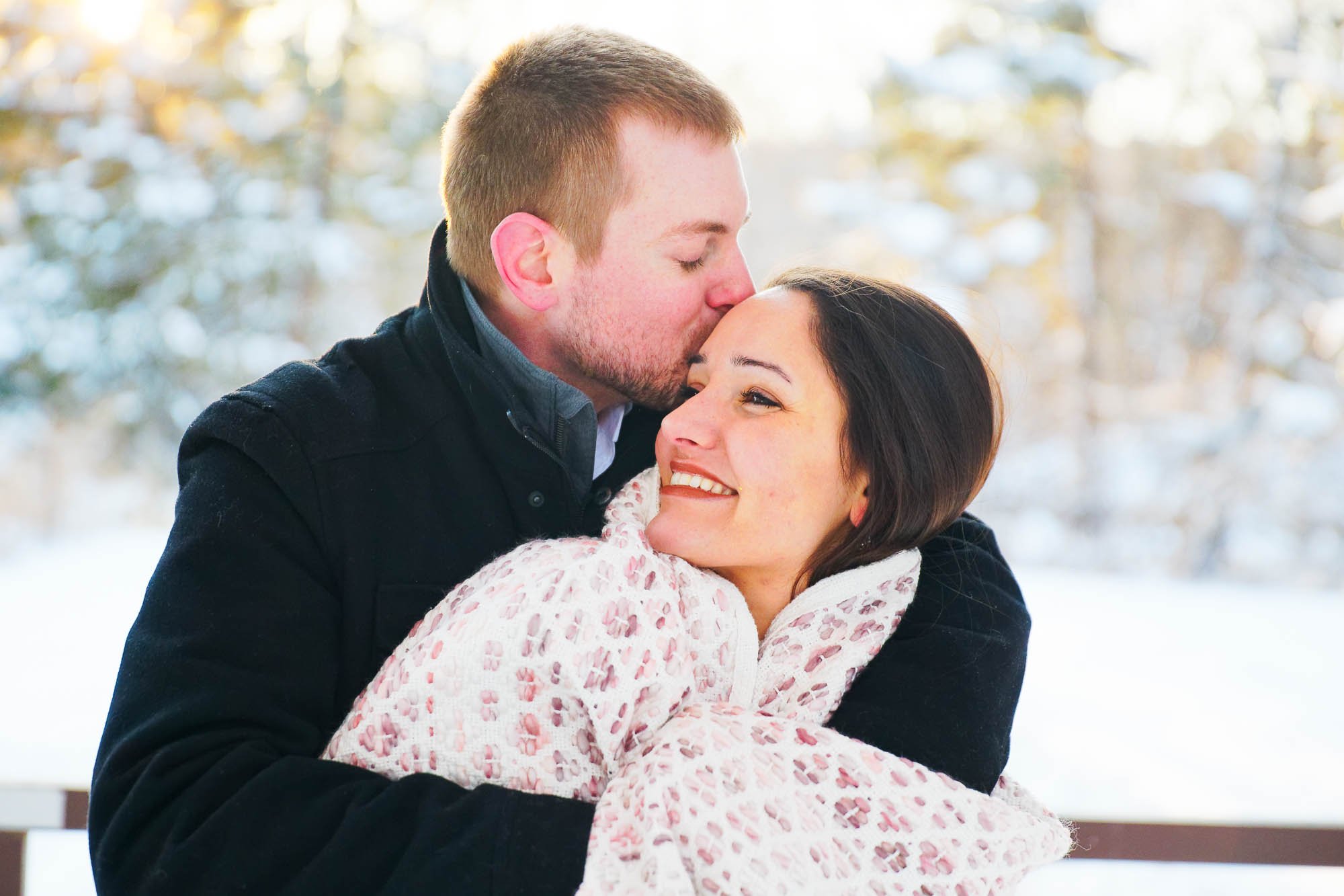 engagement session rochester mn snow