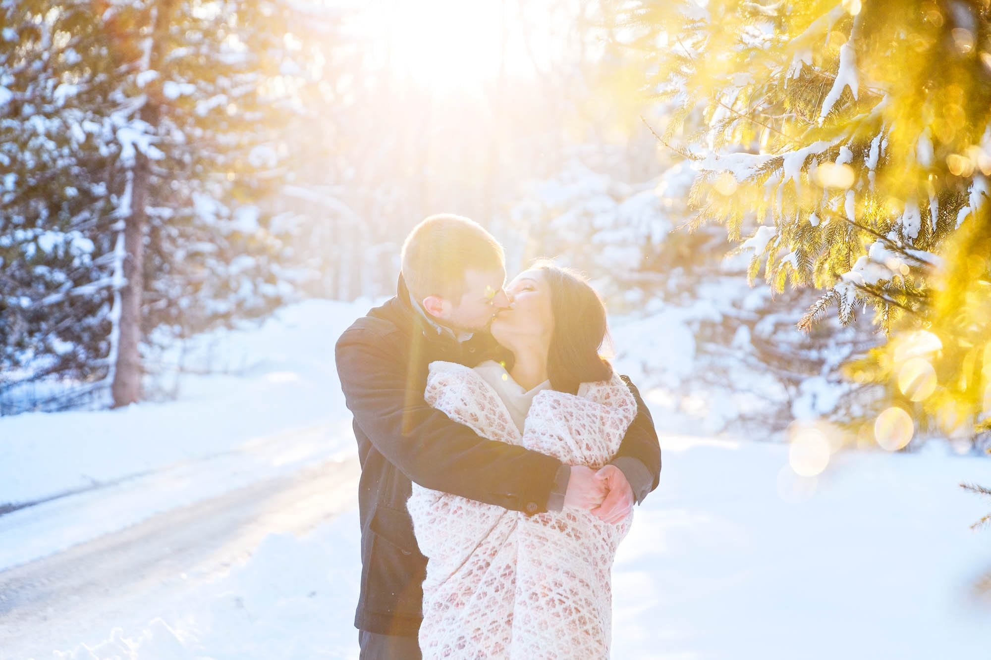 Engagement session rochester mn snow-26