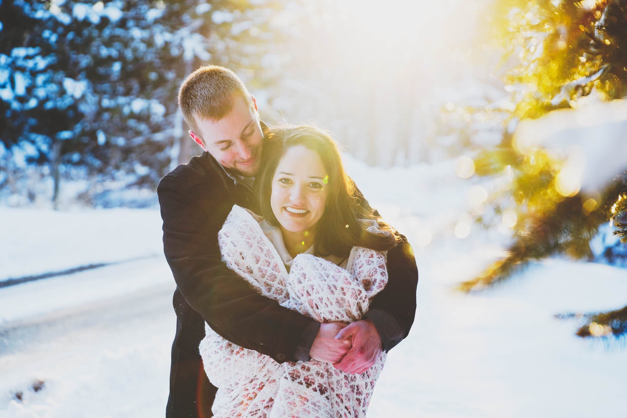 engagement session rochester mn snow