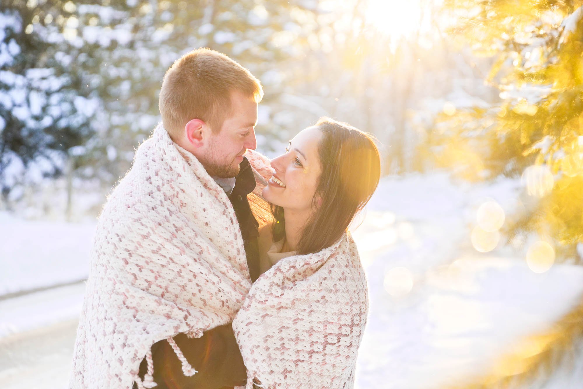 engagement session rochester mn snow