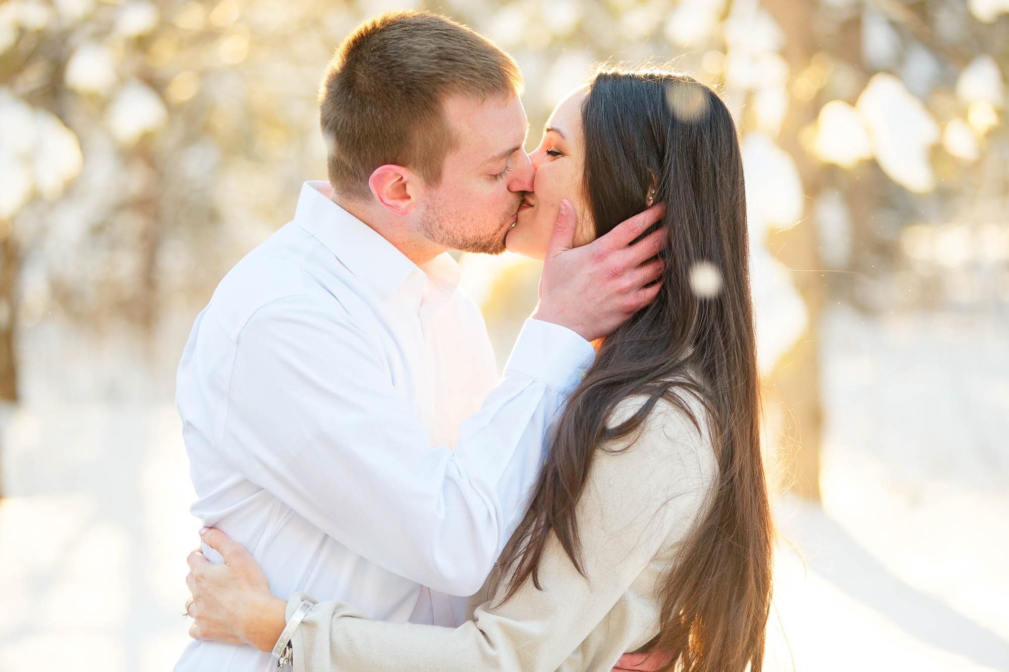 engagement session snow time