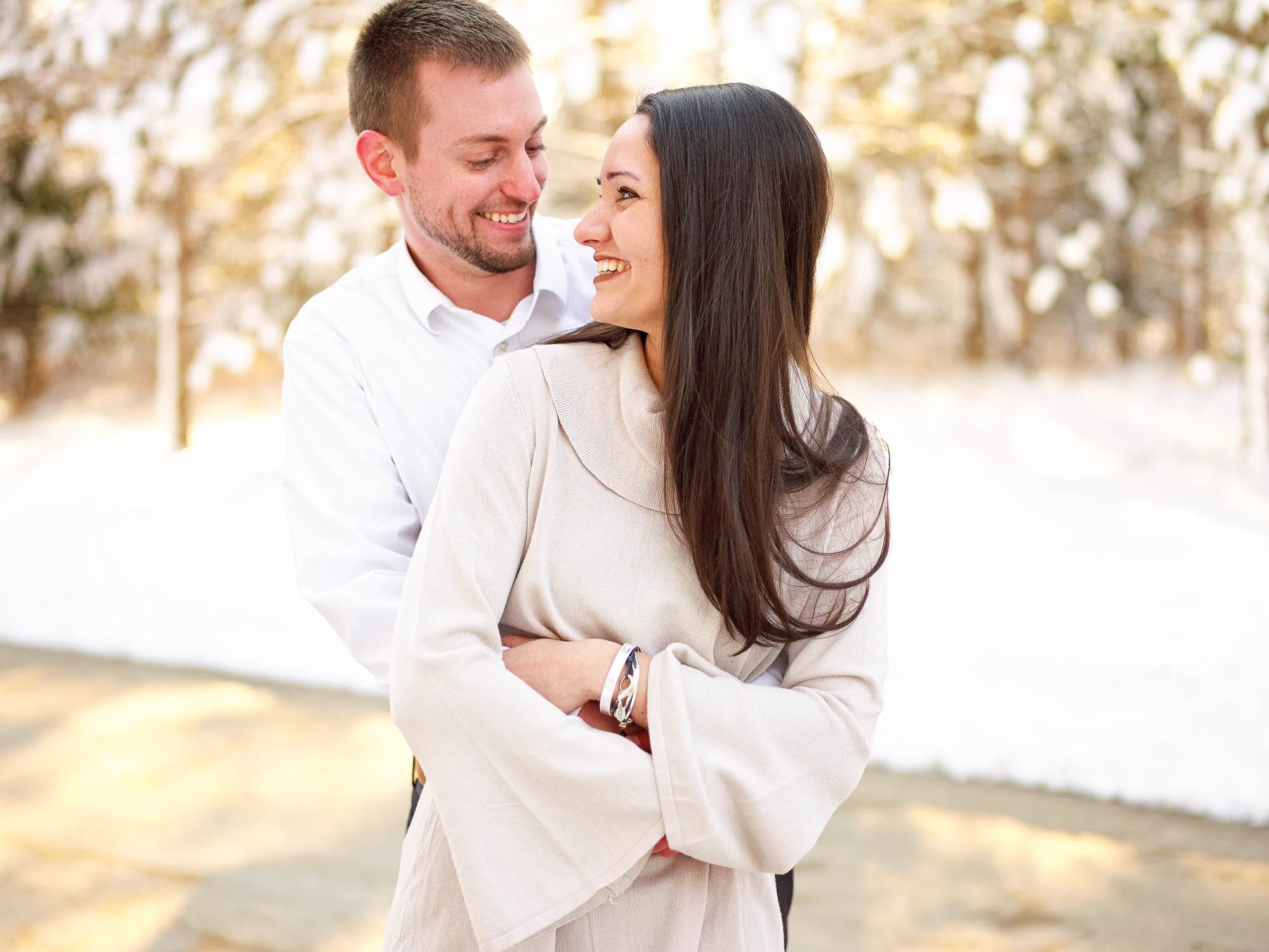 Engagement session snow