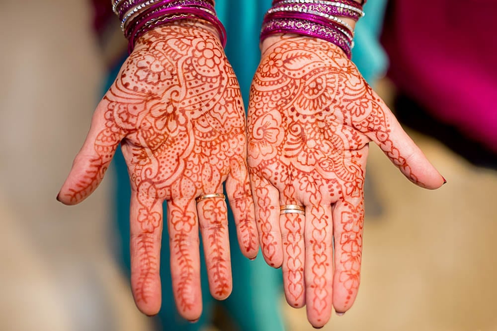 details shoot of henna hands indian wedding