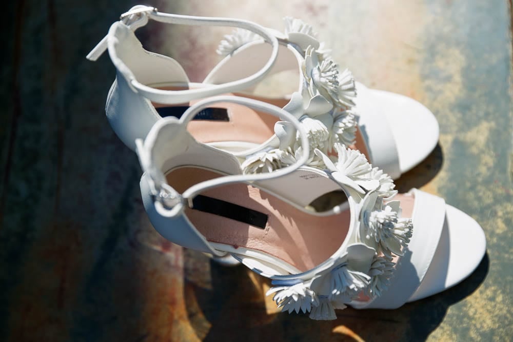 white shoes with decoration