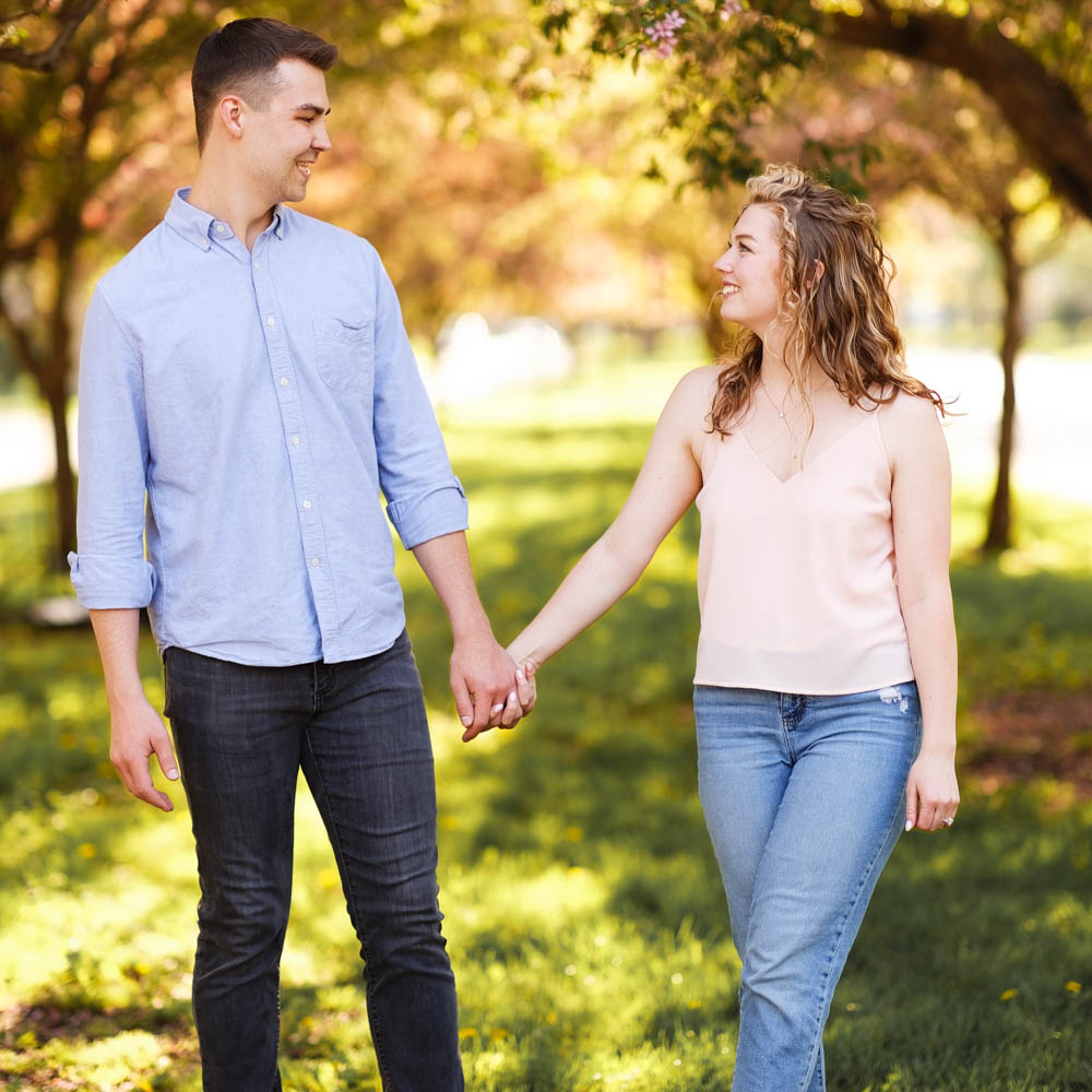 Couple dressed neutral colors
