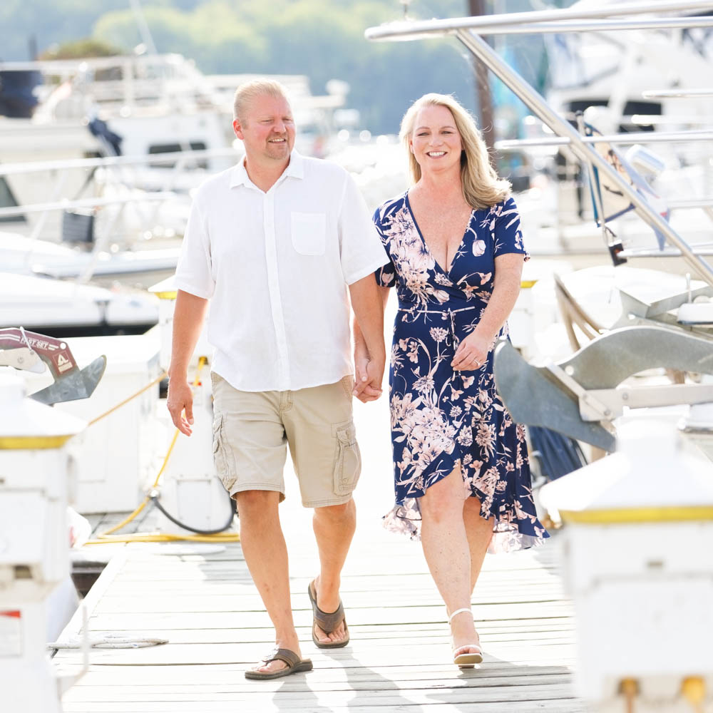 couple dressed with patterns