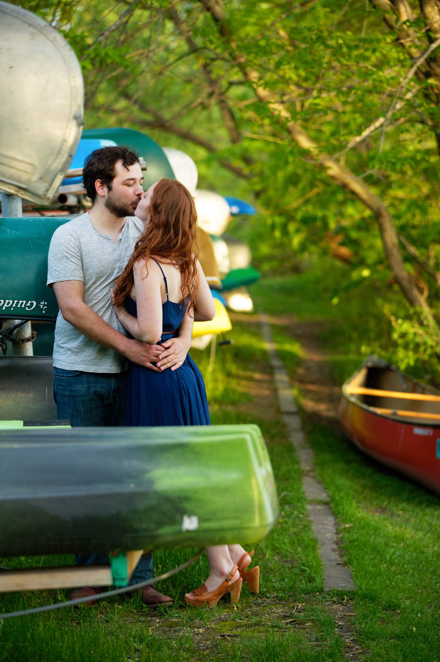 — kissing between the canoes —