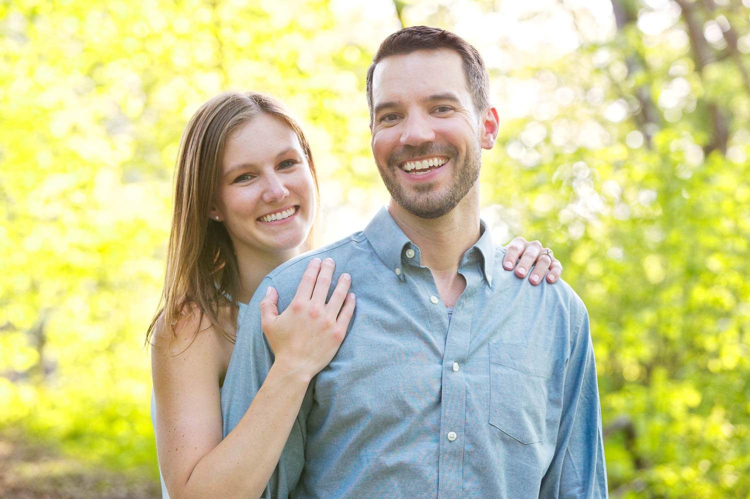 engagment portrait close to the parkway