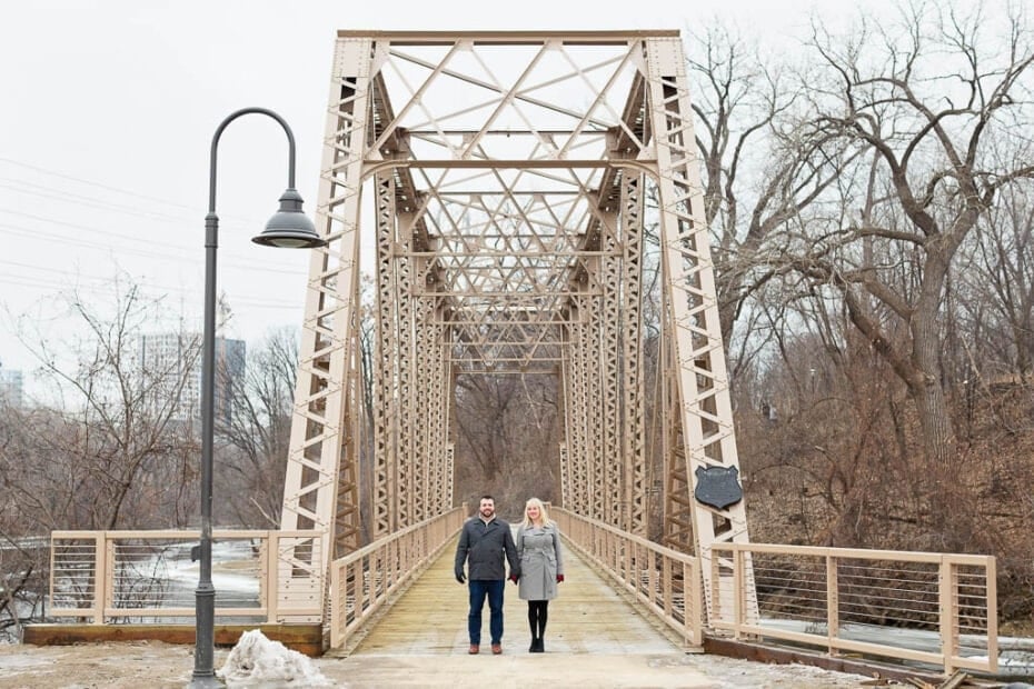 winter photo session boom island minneapolis