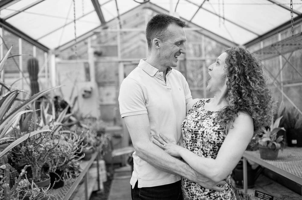 — glass house at minnesota landscape arboretum couple having fun —