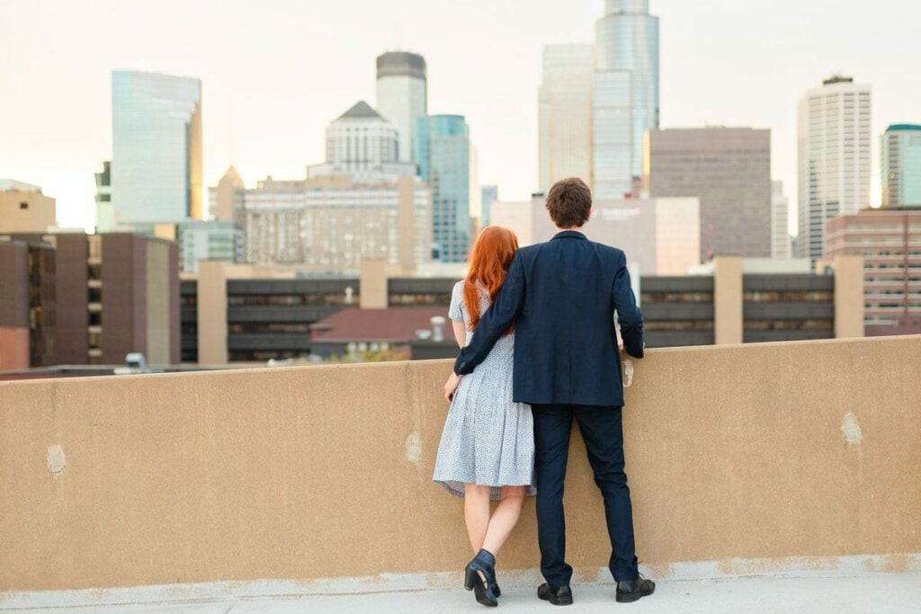 rooftop engagement ceremony