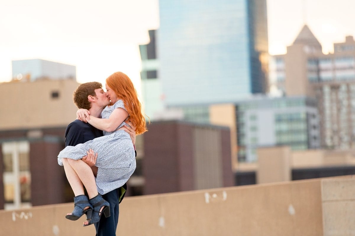 rooftop engagement ceremony