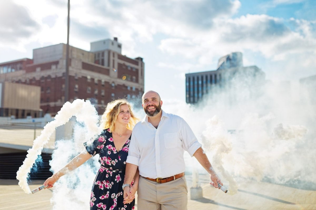 rooftop engagement ceremony