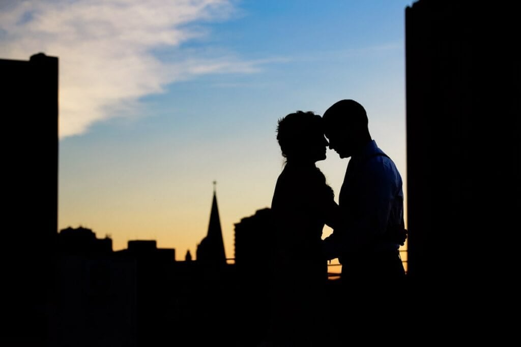 rooftop engagement ceremony