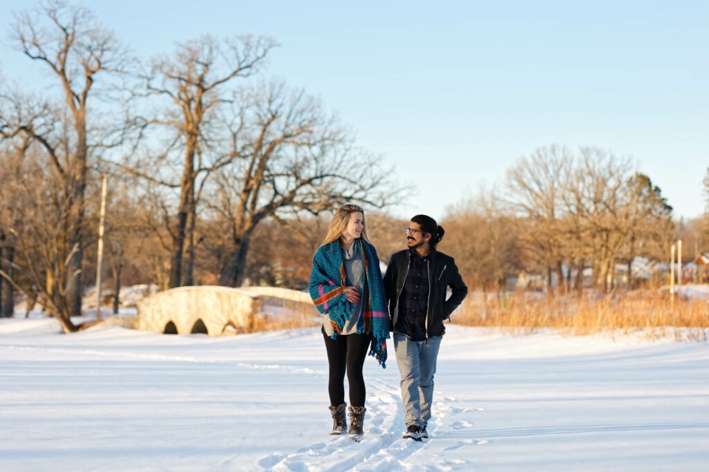 Silver Lake Rocheter MN Snow engagement session