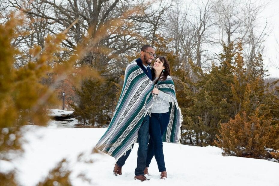 quarry hill winter engagement session