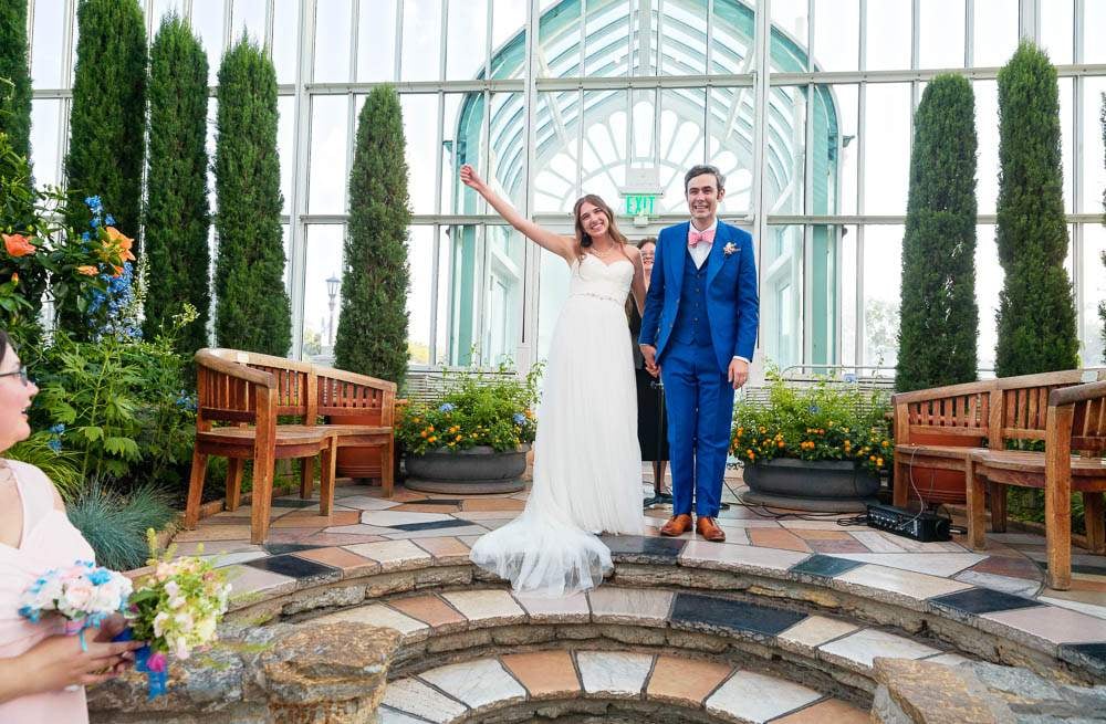 — happy bride groom zoo St Paul conservatory —