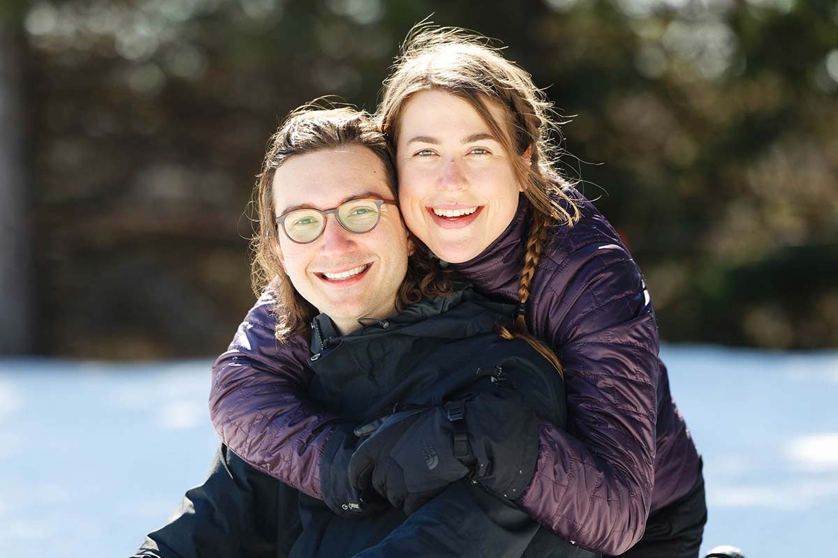 portrait of the couple during photo session