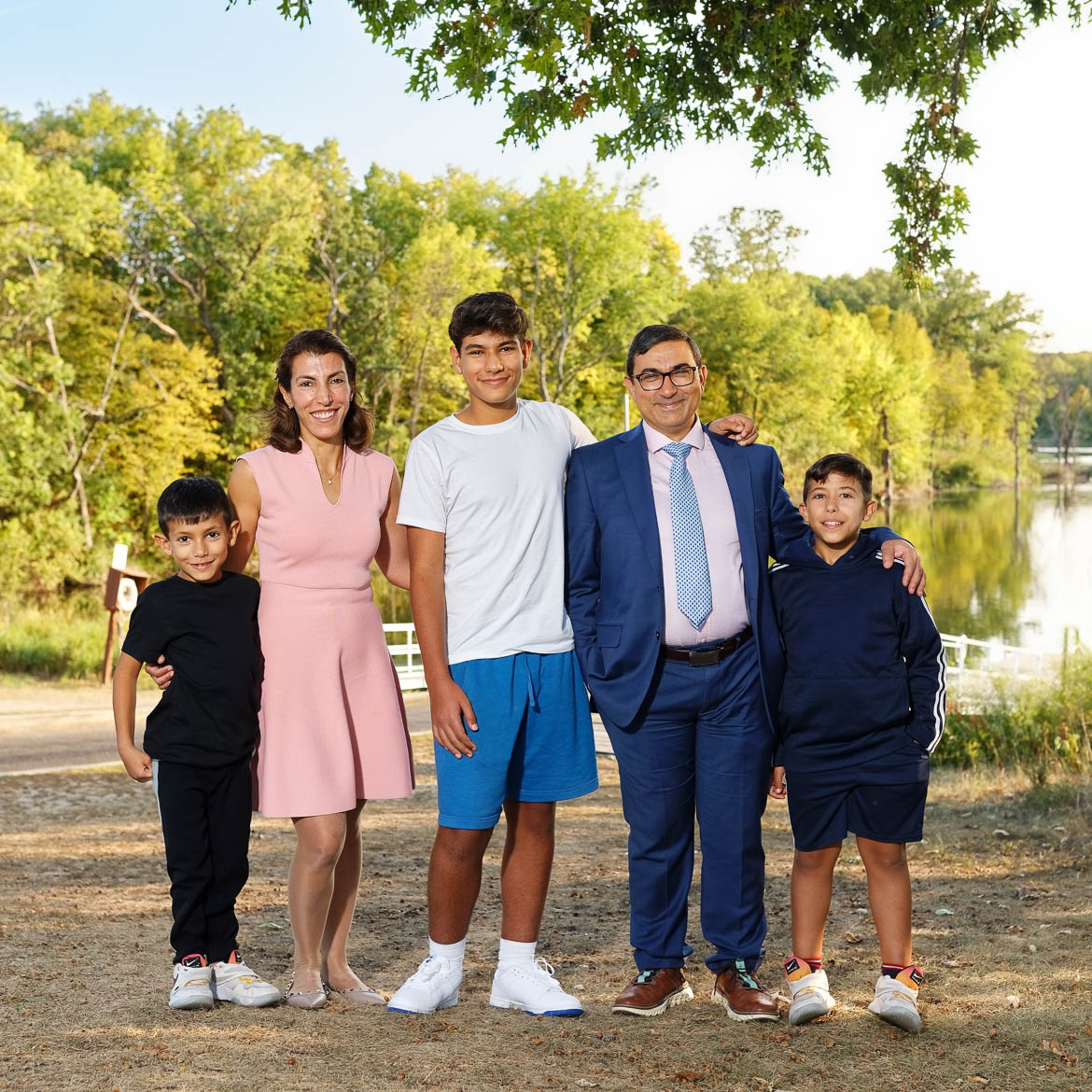 family dressed without logo