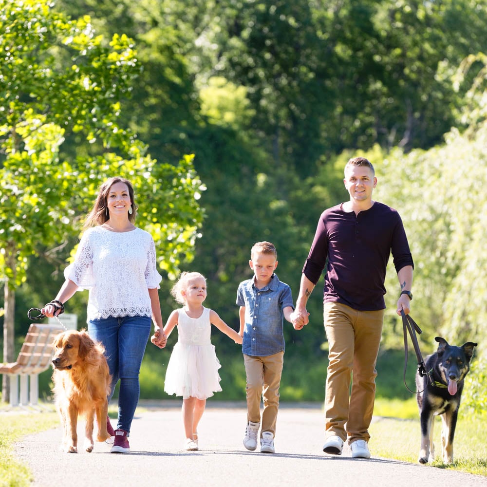 family session muted complementary colors