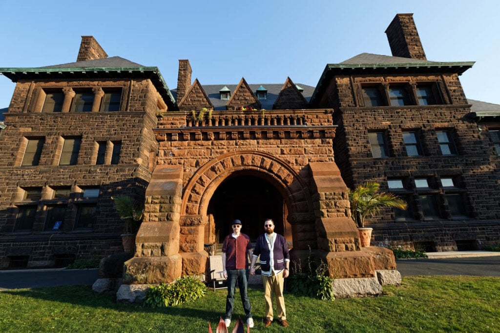 Gay Engagement session at James J. Hill House in Saint Paul MN