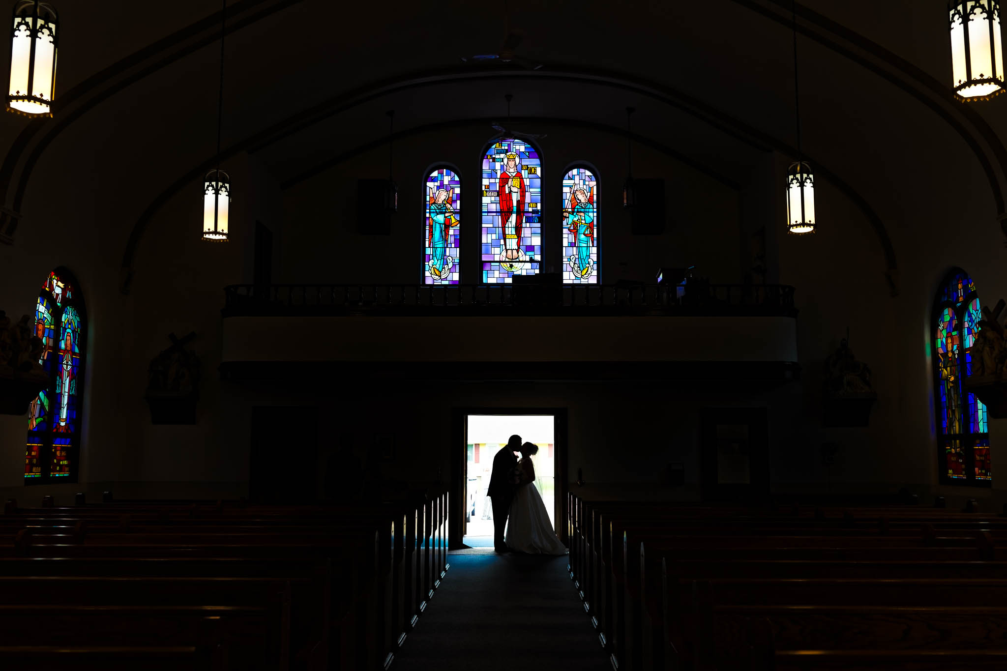 creative portrait Holy Family Catholic Church in Fairmont