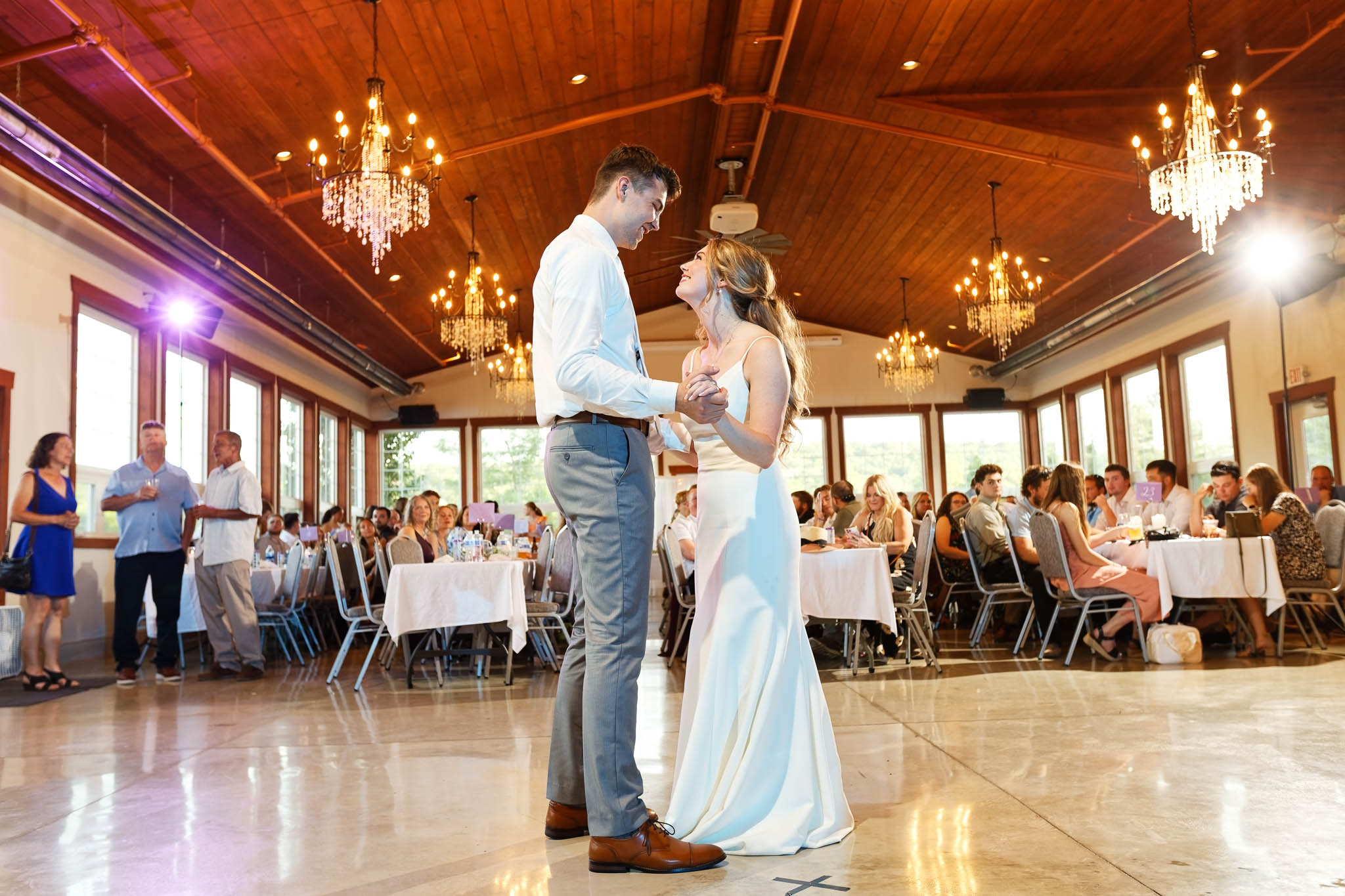 frist dance main floor at Bearwood Event Barn