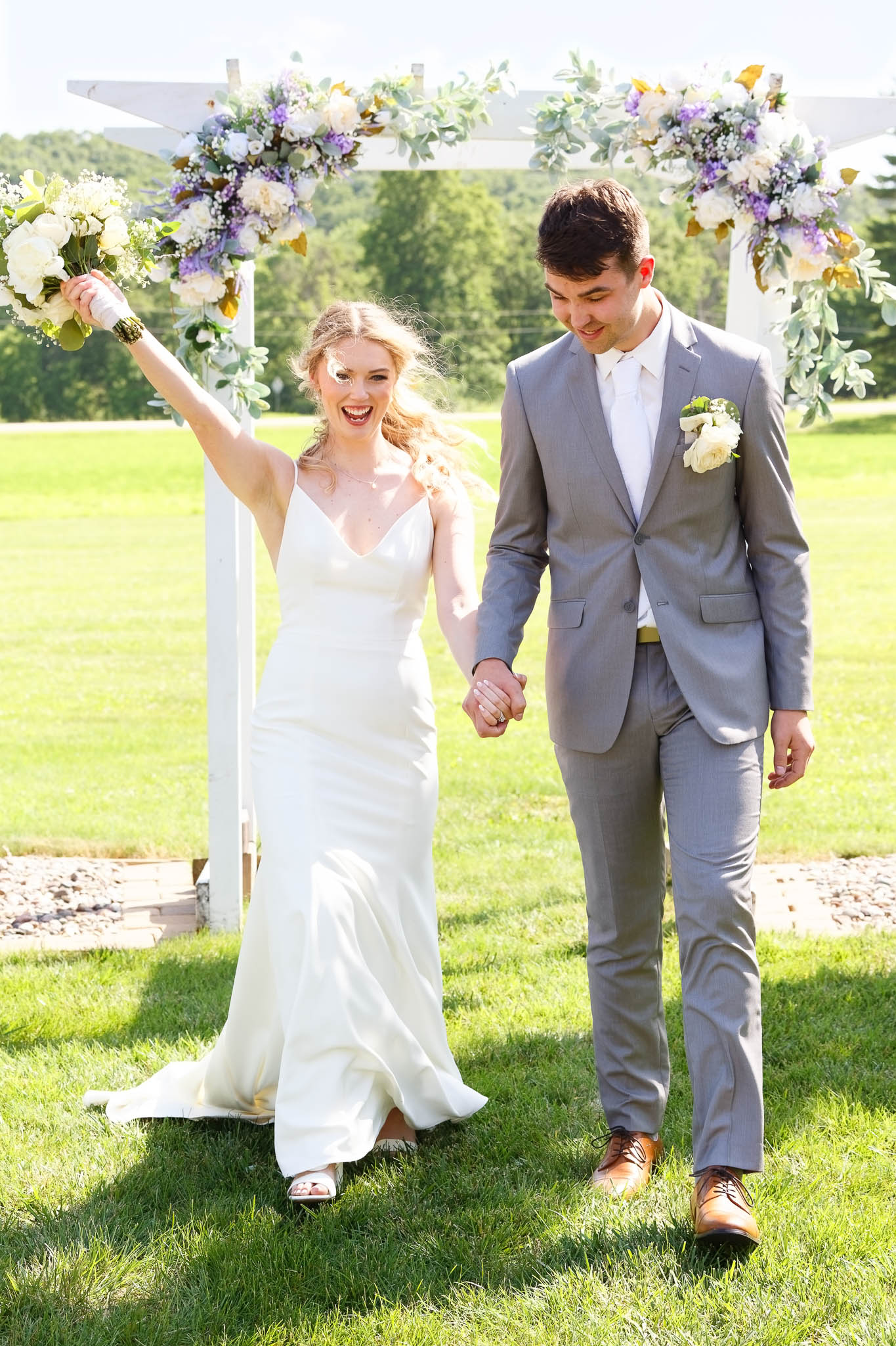 wedding ceremony at Bearwood Event Barn Byron MN-2