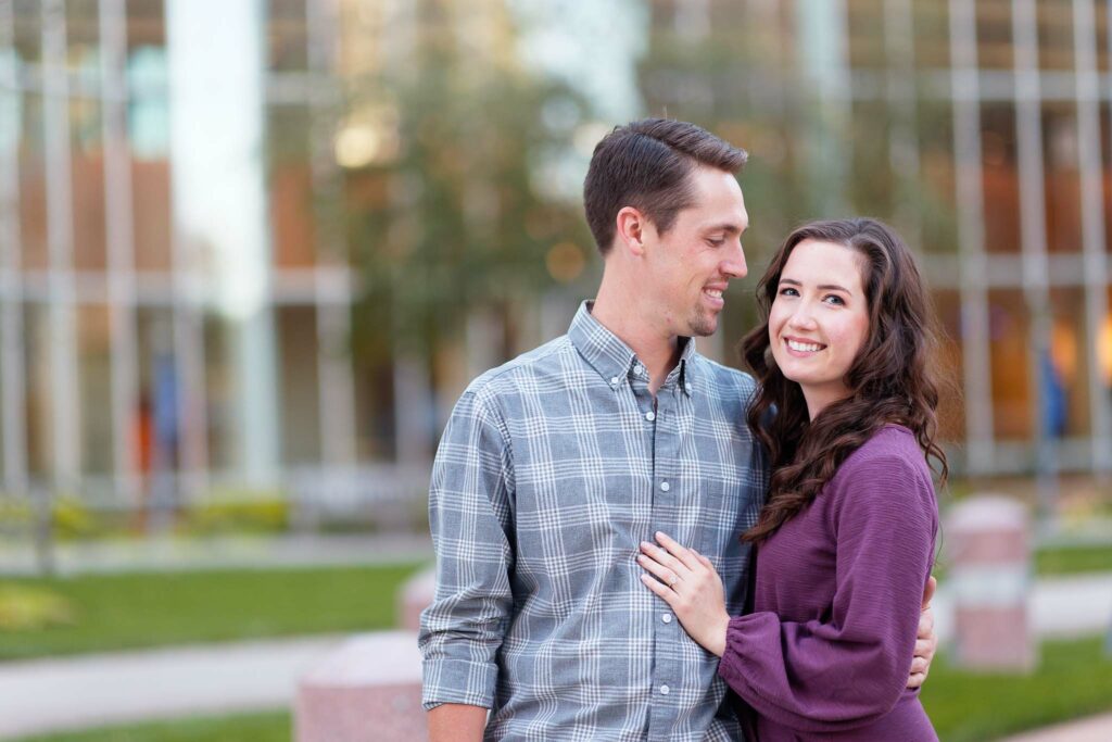 Engagement session at Annenberg Plaza Rochester MN