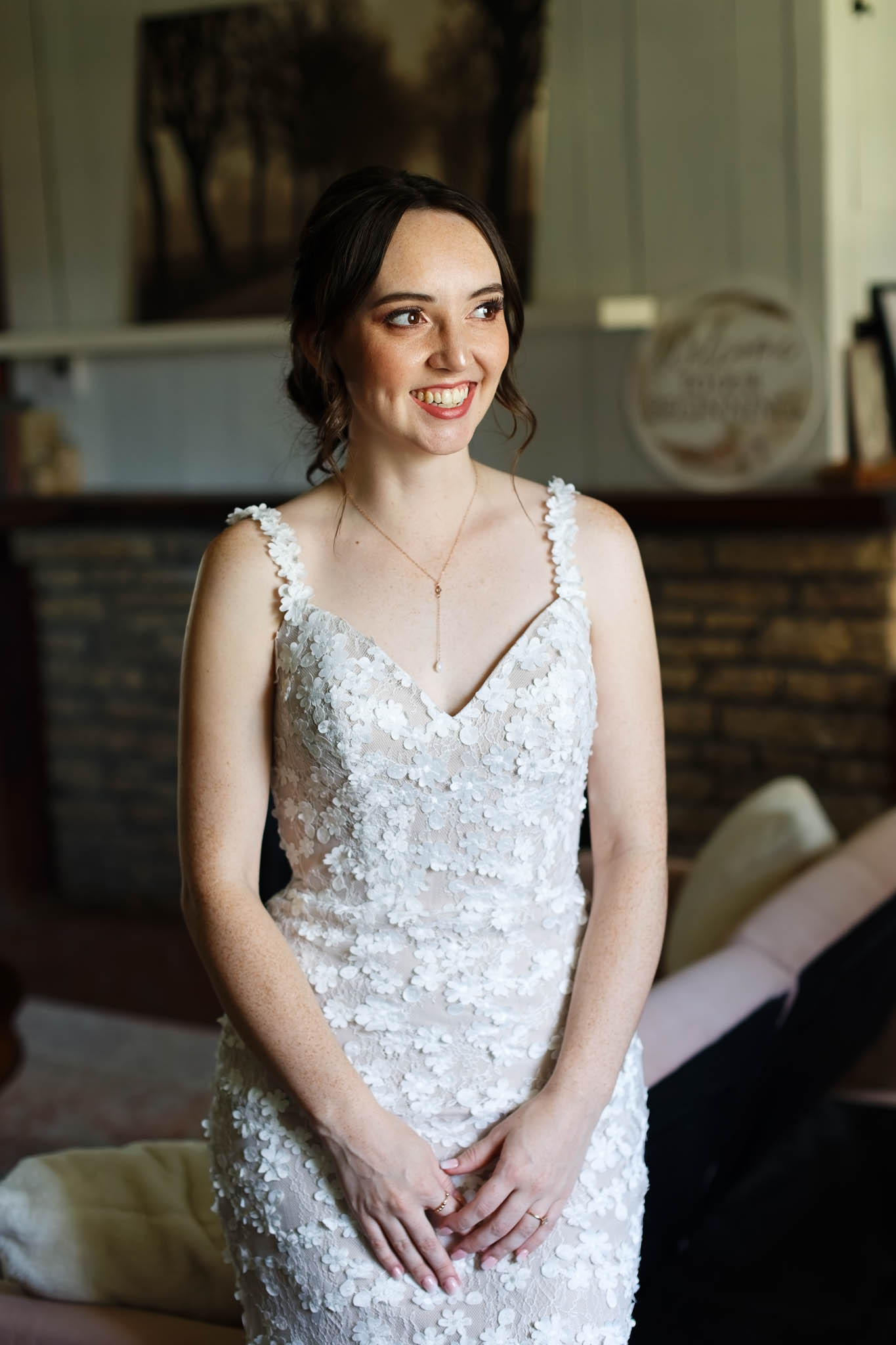 Bride preperation at the Mayowood stone barn in Bridle Suite-5