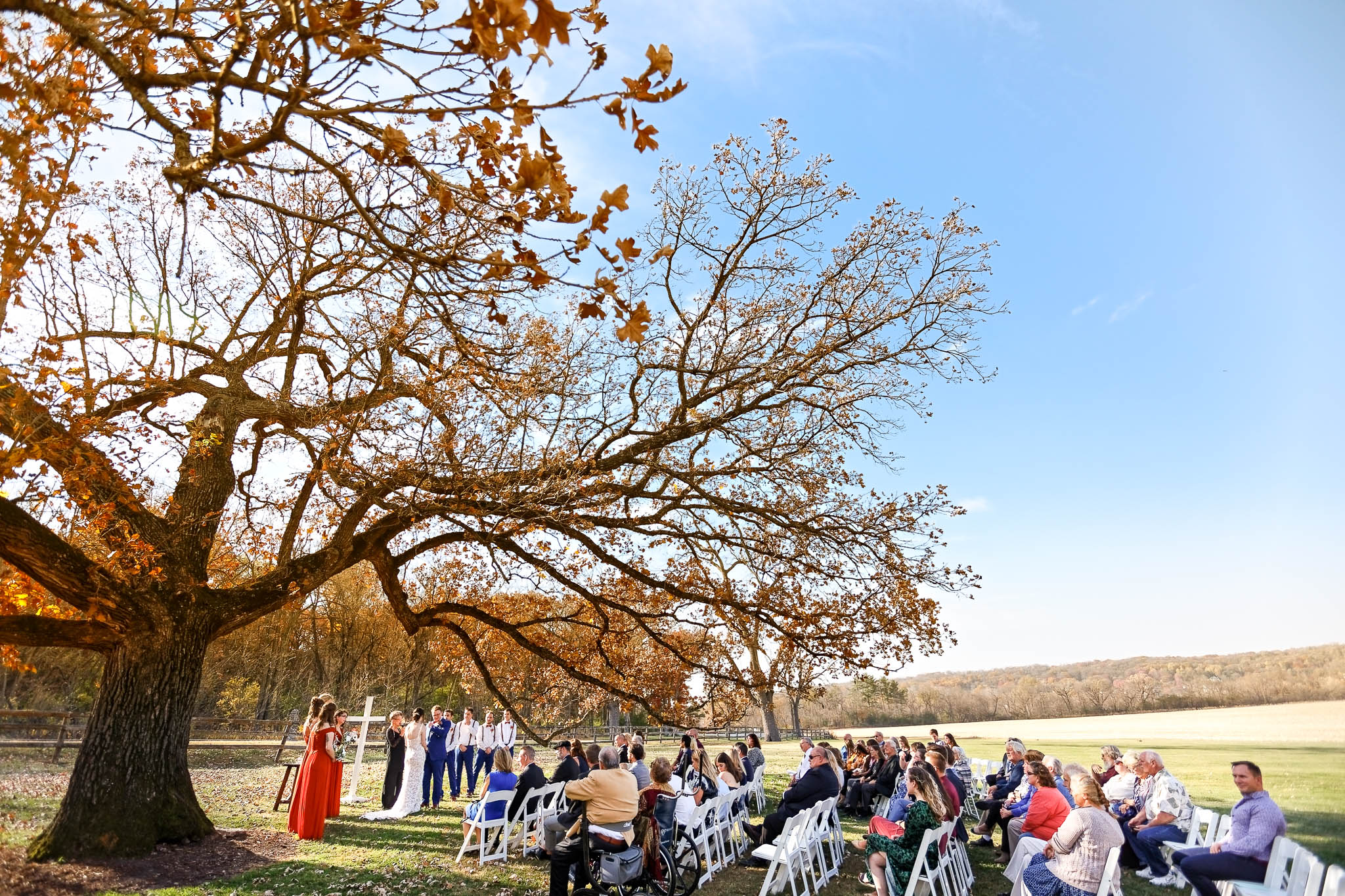 Fall Wedding Ceremony at Mayowood Stone Barn-2