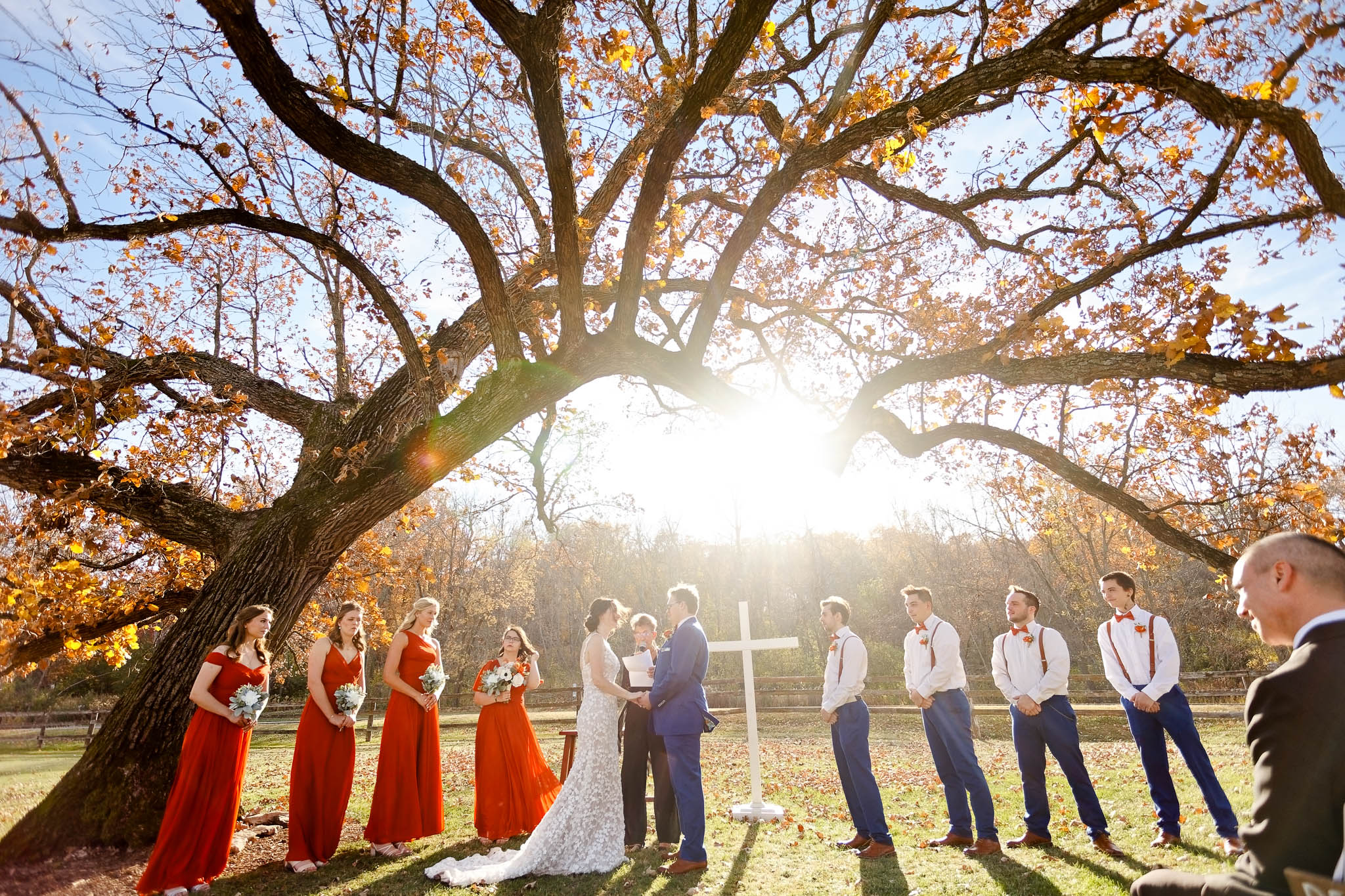 Fall Wedding Ceremony at Mayowood Stone Barn-3