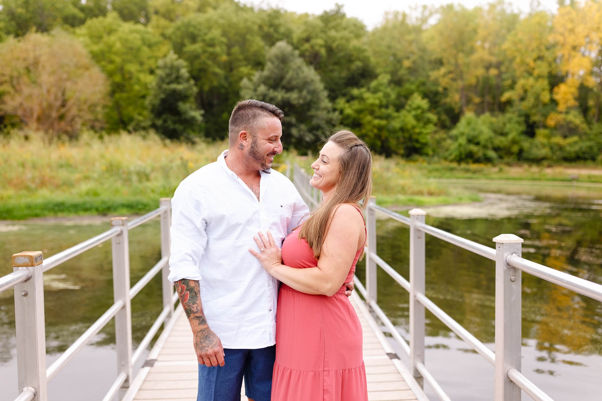 Couple photos at Quarry Hills Park Pond