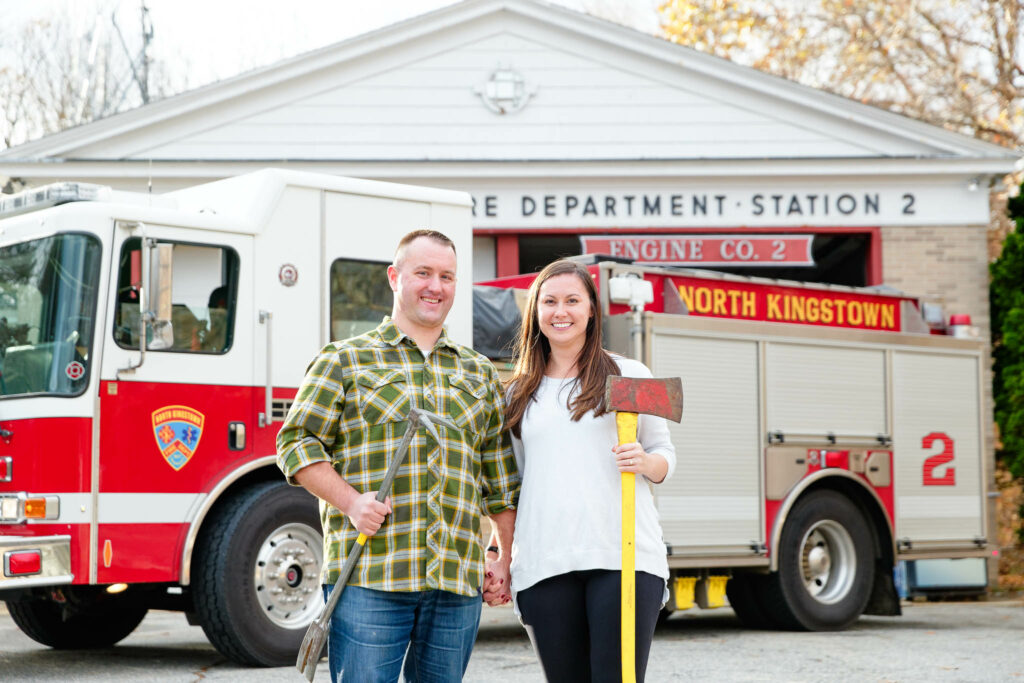 firefighters engagement session