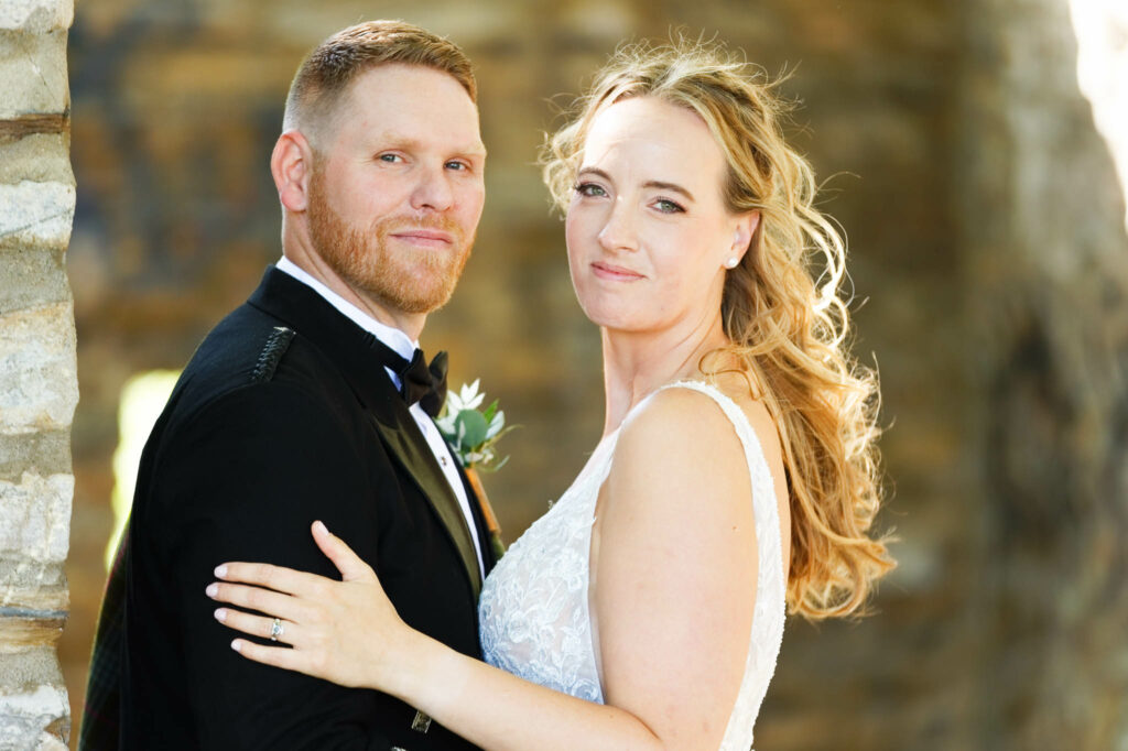 Bride and groom Photo at old Stone building-3