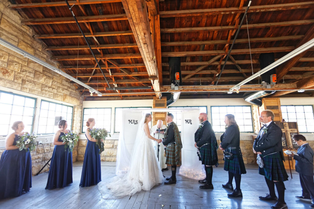 wedding ceremony at Floral Hall Mezzanine Rochester MN-2