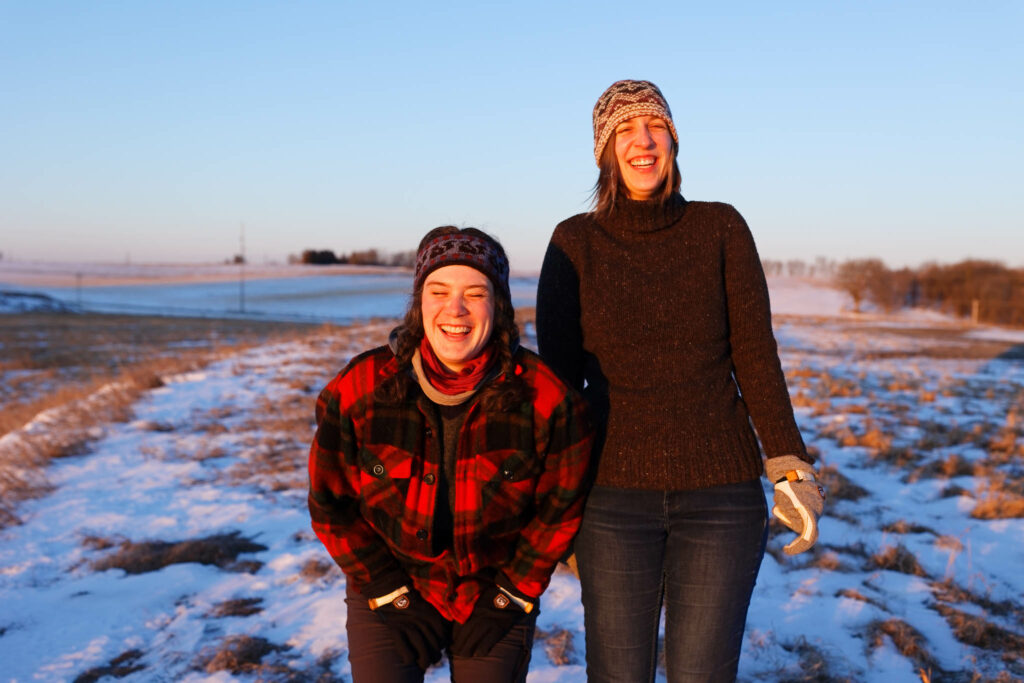 Early morning, photo session on the frozen lake