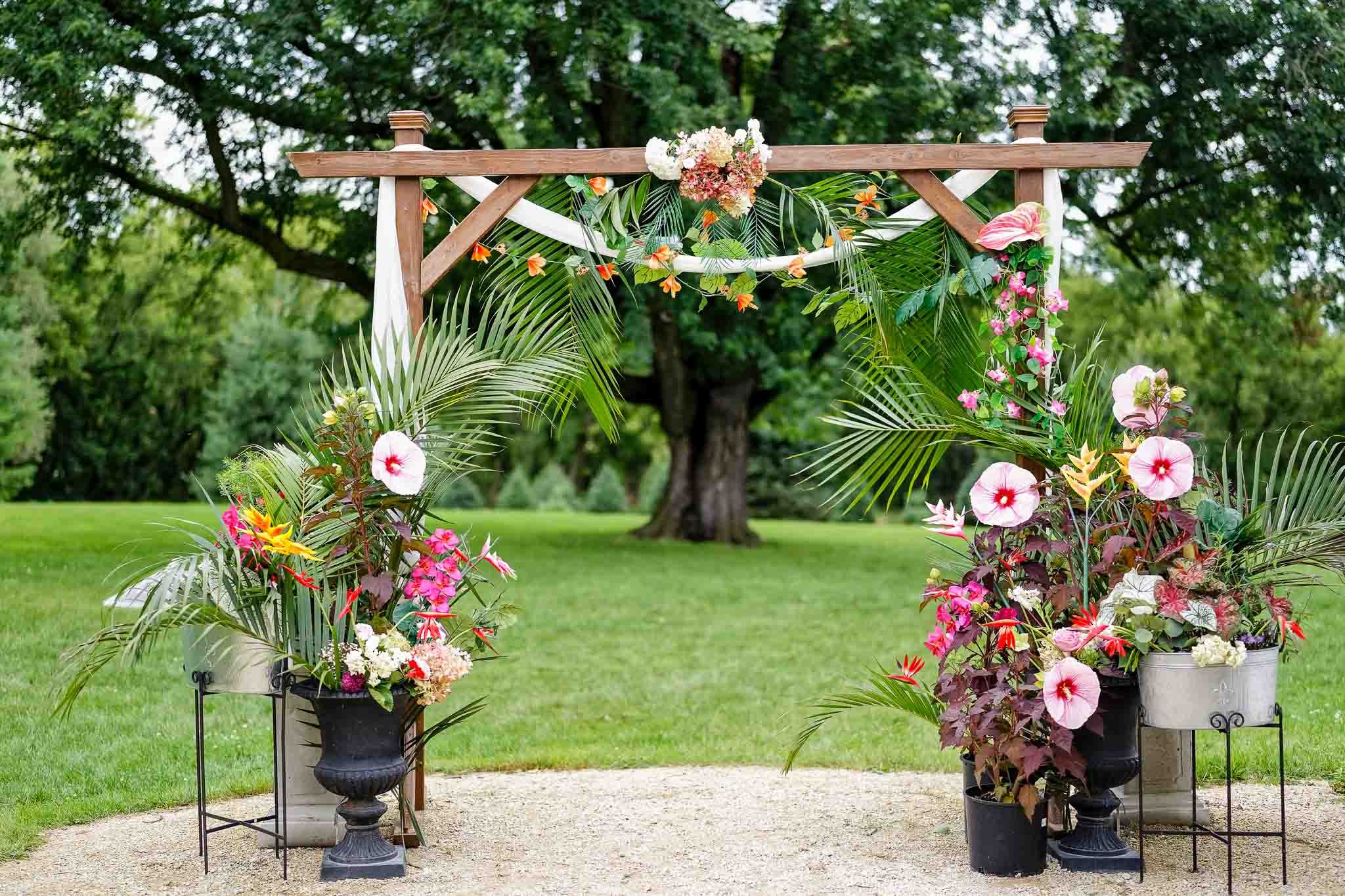 arch on west side patio