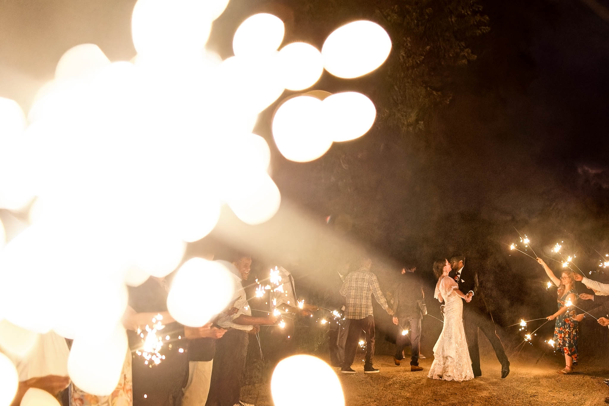 grand exit with sparklers-2