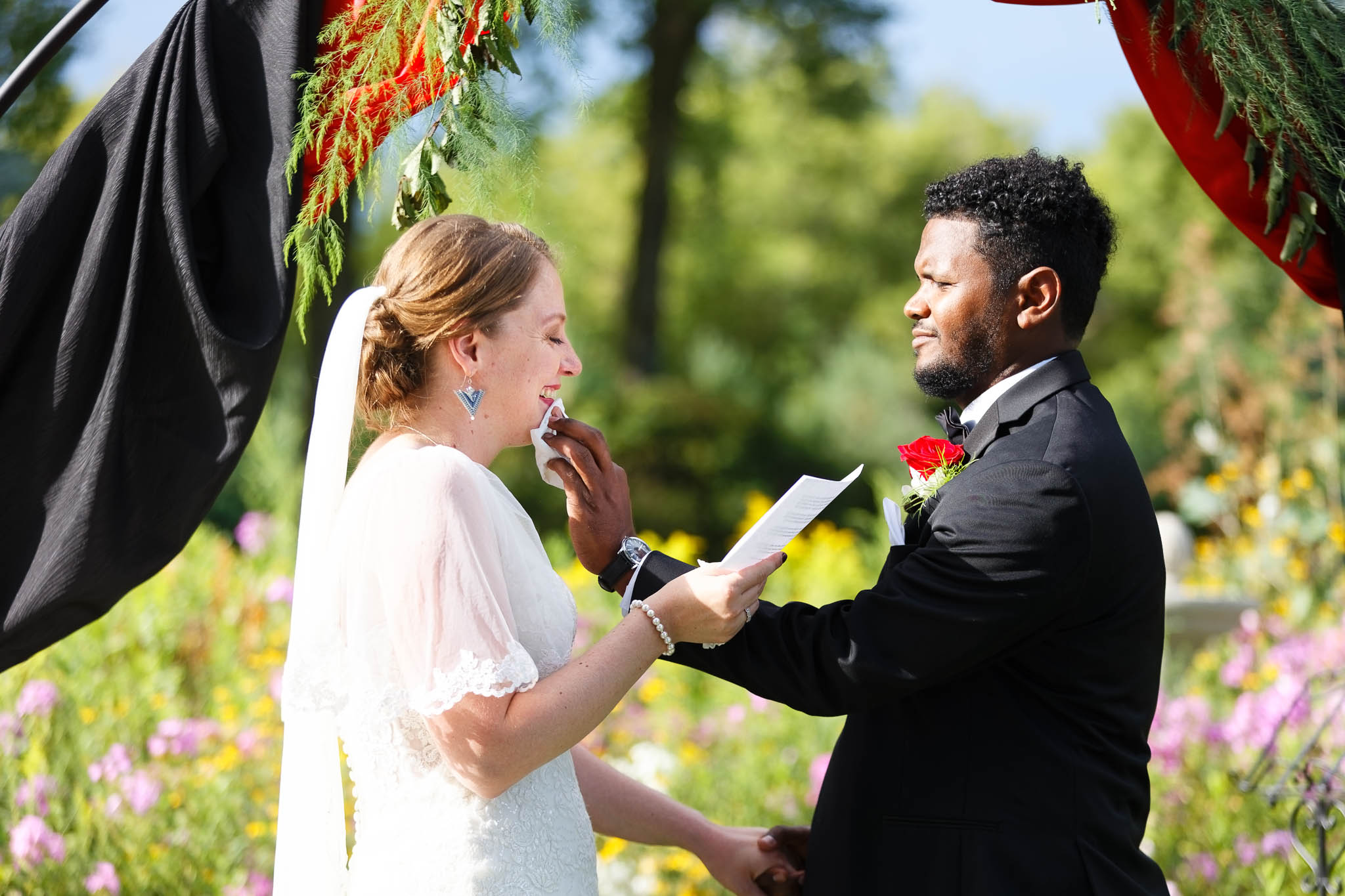 wedding ceremony at garten marketplatz lawn