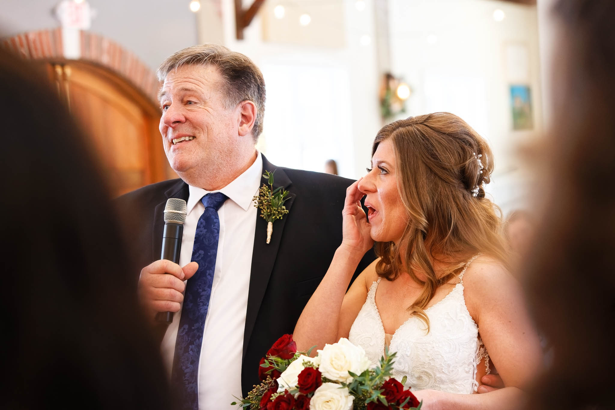 Bride crying to her father speech
