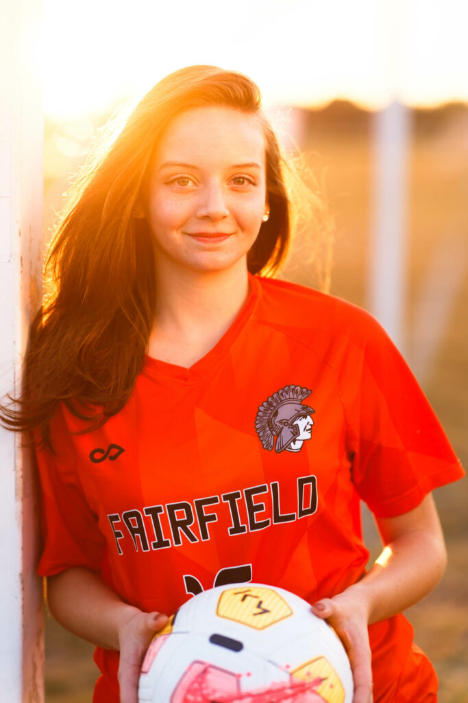 High School Senior sunior soccer and jersey