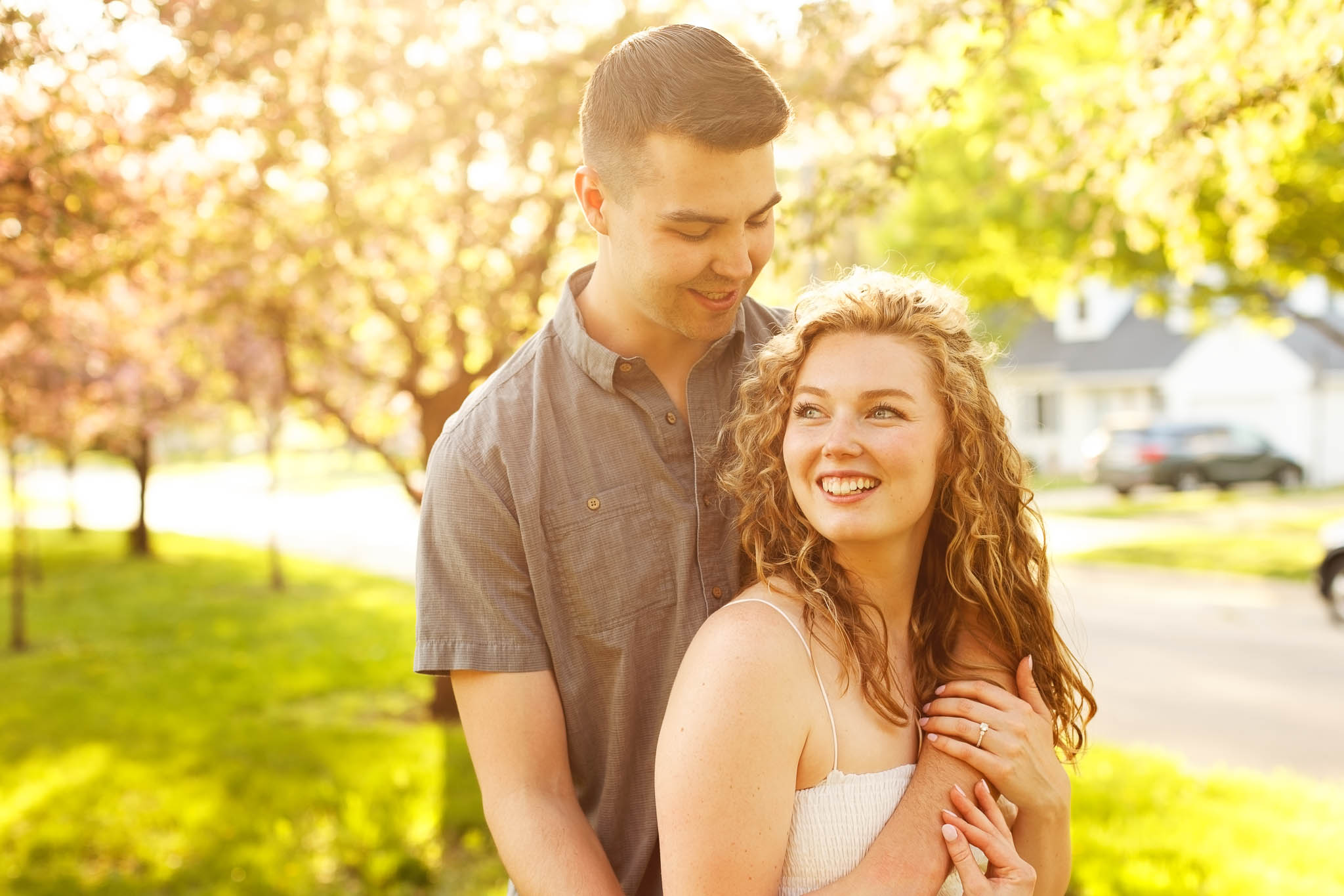 Photo engagement session at historic south east Neighbourhood Rochester MN-5