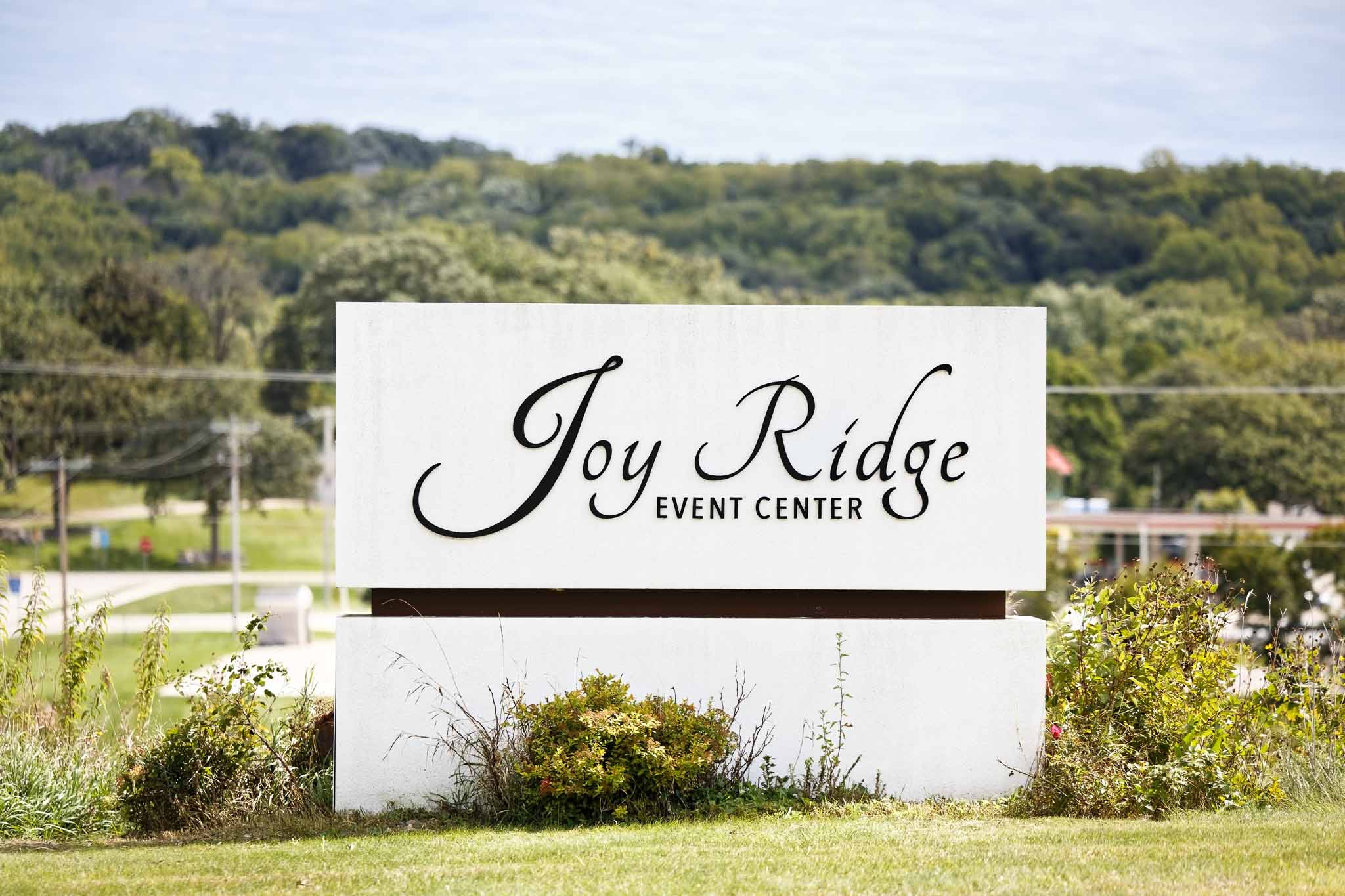 joy ridge event center -sign